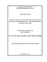 Đánh Giá Công Tác Giải Phóng Mặt Bằng Dự Án Xây Dựng Mới Bệnh Viện Sản - Nhi Tỉnh Vĩnh Phúc Giai Đoạn 2010 - 2012