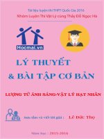 LUONG TU ANH SANG  VAT LY HAT NHAN ( Luyen thi dai hoc 2016)