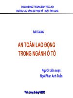 Bài giảng an toàn lao động trong ngành ô tô   chương 1   những vấn đề chung và pháp luật về bảo hiểm lao động