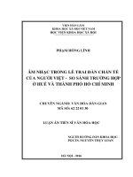 Âm nhạc trong lễ Trai đàn chẩn tế của người Việt - So sánh trường hợp ở Huế và Thành phố Hồ Chí Minh
