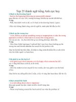 Top 25 thành ngữ tiếng anh cực hay