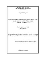 Bước Đầu Khảo Nghiệm Một Số Giống Keo, Bạch Đàn Đã Được Công Nhận Tại Tỉnh Thái Nguyên