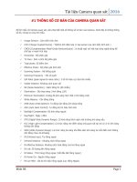 1 Thông số cơ bản của Camera quan sát