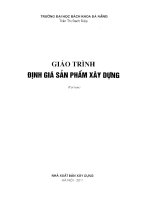 Giáo trình định giá sản phẩm xây dựng (tái bản)  phần 1