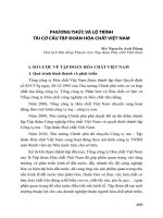 PHƯƠNG THỨC VÀ LỘ TRÌNH TÁI CƠ CẤU TẬP ĐOÀN HÓA CHẤT VIỆT NAM