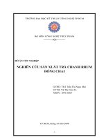 Nghiên cứu sản xuất trà chanh Rhum đóng chai