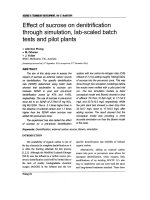 Ảnh hưởng của đường lên quá trình khử nitơ thông qua mô phỏng, thí nghiệm theo mẻ trong phòng thí nghiệm và vận hành nhà máy pilot