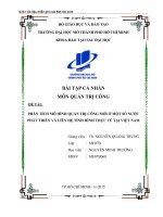 PHÂN TÍCH mô HÌNH QUẢN TRỊ CÔNG mới ở một số nước PHÁT TRIỂN và LIÊN hệ TÌNH HÌNH THỰC tế tại VIỆT NAM 