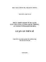 Phát triển kinh tế du lịch gắn với tăng cường quốc phòng, an ninh ở tỉnh Khánh Hòa (FULL)