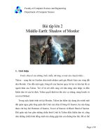 Bài tập lớn 2 MiddleEarth: Shadow of Mordor