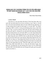 ĐÁNH GIÁ CÁC CHƯƠNG TRÌNH TÁI CƠ CẤU NỀN KINH TẾ VIỆT NAM GIAI ĐOẠN 2011-2013 VÀ CÁC KHUYẾN NGHỊ CHÍNH SÁCH