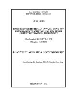 Đánh Giá Tình Hình Quản Lý Và Sử Dụng Đất Trên Địa Bàn Thành Phố Lạng Sơn Từ Khi Có Luật Đất Đai Năm 2003 Đến Nay