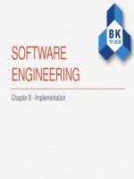 SOFTWARE ENGINEERING Chapter 8  Implementation