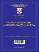 Nghiên cứu dạy học tích hợp cho mô đun máy điện tại trường trung cấp nghề khu vực nam tây ninh