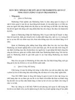 Mối quan hệ giữa quản trị marketing, quản trị logistics và quản lý tổng chất lượng