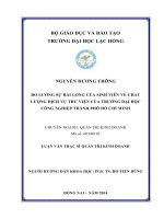 Đo lường sự hài lòng của sinh viên về chất lượng dịch vụ thư viện của Trường Đại học Công nghiệp Thành phố Hồ Chí Minh