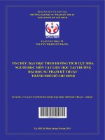 Tổ chức dạy học theo hướng tích cực hóa người học môn vật liệu học tại trường đại học sư phạm kỹ thuật thành phố hồ chí minh