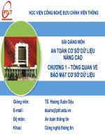 Tổng quan về bảo mật cơ sở dữ liệu