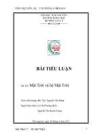 mặt trời và hệ mặt trời