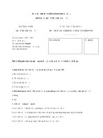 Mẫu đề thi hết môn quản trị chiến lược