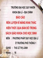 BÁO CÁO RÈN LUYỆN KĨ NĂNG KHAI THÁC KIẾN THỨC QUA BẢN ĐỒ TRONG SÁCH GIÁO KHOA CHO HỌC SINH