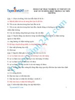 50 bài tập trắc nghiệm lý thuyết có đáp án về dòng điện trong các môi trường