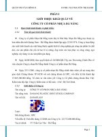 Quản trị tài chính công ty cổ phần nhựa đà nẵng