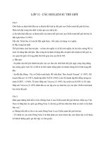 Câu hỏi ôn thi lịch sử thế giới lớp 12