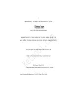 NGHIÊN cứu GIẢI PHÁP sử DỤNG HIỆU QUẢ tài NGUYÊN TRONG MẠNG QUANG DÙNG ASON GMPLS 