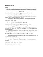 địa hóa câu hỏi ôn tập sữa