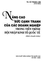 Ebook nâng cao sức cạnh tranh của các doanh nghiệp trong tiến trình hội nhập kinh tế quốc tế (sách tham khảo)  phần 1