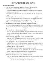 ĐỀ CƯƠNG ÔN TẬP KINH TẾ XÂY DỰNG