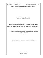 Nghiên cứu chọn giống và nhân giống tràm có hàm lượng tinh dầu và tỷ lệ 1,8 cineole cao
