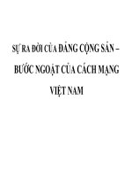 Bài giảng sự ra đời của đảng cộng sản – bước ngoặt của cách mạng việt nam