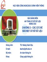 Cơ chế bảo mật cơ sở dữ liệu