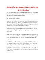 Hướng dẫn làm 4 dạng bài toán khó trong đề thi sinh học