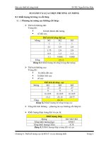 SO SÁNH VÀ LỰA CHỌN PHƯƠNG ÁN MÓNG