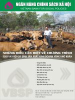 Những điều cần biết về cho vay vốn hộ gia đình sản xuất kinh doanh vùng khó khăn ngân hàng chính sách xã hội