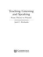 Richards teaching listening speaking