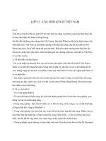 Câu hỏi ôn thi lịch sử việt nam lớp 12