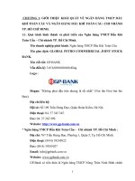 báo cáo thực tập tại NGÂN HÀNG TMCP DẦUKHÍ TOÀN CẦU VÀ NGÂN HÀNG DẦU KHÍ TOÀN CẦU- CHI NHÁNHTP. HỒ CHÍ MINH