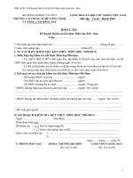 Các biểu mẫu về quy chế thi, kiểm tra