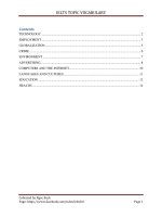 IELTS TOPIC VOCABULARY