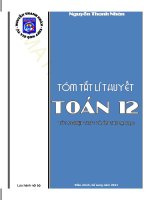 Tóm Tắt Lý Thuyết Toán 12 (Luyện thi đại học)