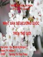 NHẬT BẢN SIÊU CƯỜNG QUỐC TRÊN THẾ GIỚI