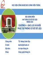 Sao lưu và phục hồi dự phòng cơ sở dữ liệu