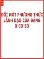 Bài giảng lý luận và nghiệp vụ công tác đảng   bài 14  đổi mới phương thức lãnh đạo của đảng ở cơ sở