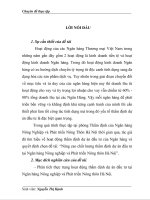 Nâng cao chất lượng thẩm định tín dụng đối với doanh nghiệp vừa và nhỏ trong hoạt động tín dụng tại BIDV cao bằng 