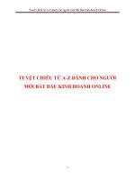 TUYỆT CHIÊU KINH DOANH ONLINE TỪ A TỚI Z