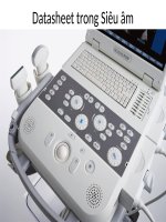 Thông số kỹ thuật  Datasheet từ điển chuyên ngành trong siêu âm